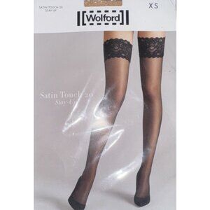 Wolford Satin Touch Stay-up Size: Extra Small  Color: Gobi 21223